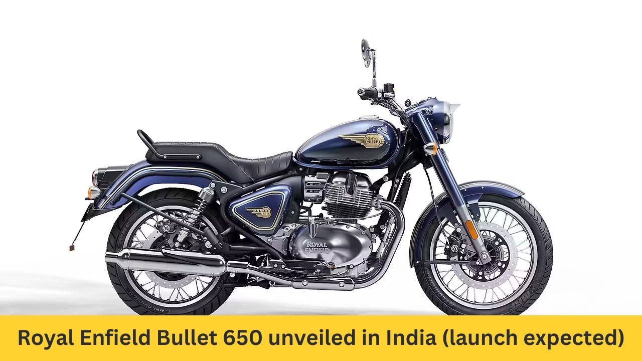Royal Enfield Bullet 650 unveiled in India (launch expected in early 2026).