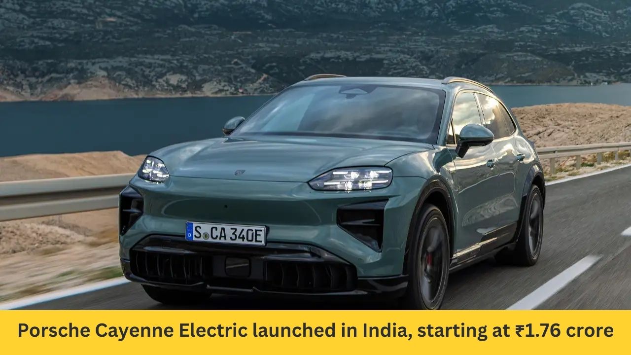 Porsche Cayenne Electric Launched in India: Power-Packed EV SUV Starts at ₹1.76 Crore – Book Now!