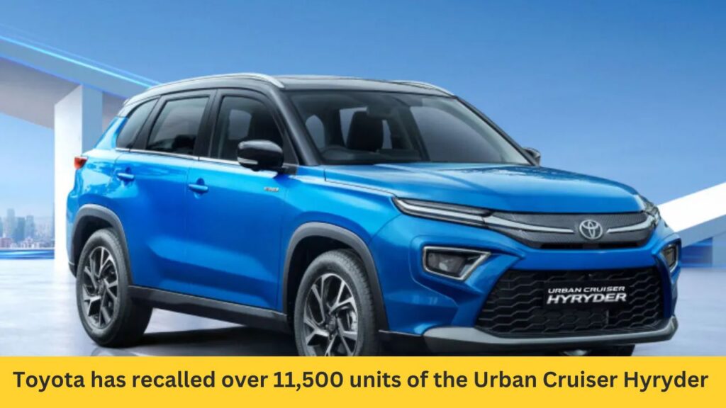Toyota Urban Cruiser Hyryder Recall Alert: Over 11,500 Units Affected by Faulty Fuel Gauge – What Owners Need to Know Now